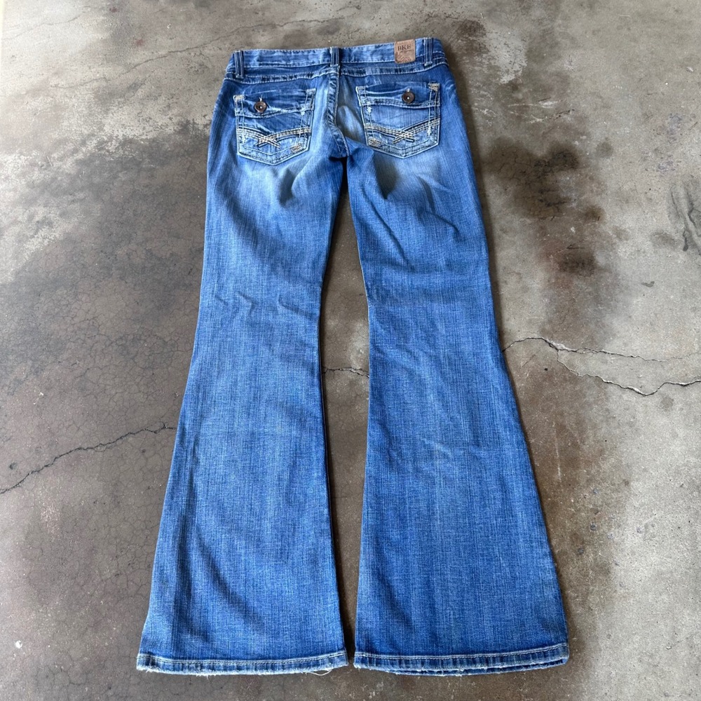 BKE Star Flare Jeans Womens 26x31.5 Blue Excellent Low Rise Stretch Y2K Denim